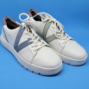 Vionic "Simasa" Womens White Leather Pastel Accent Orthotic Comfort Shoes US 11